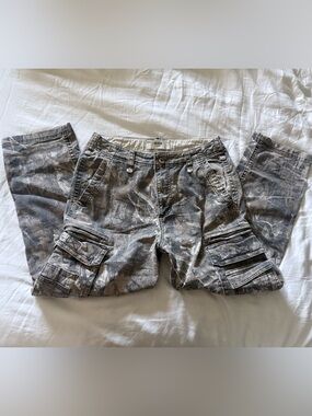 Hollister Taupe Gray Washed Cargo Pants